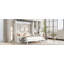 Lit escamotable multifonctionnel avec canapé, bureau et armoire de rangement - Conception pliable peu encombrante, grand