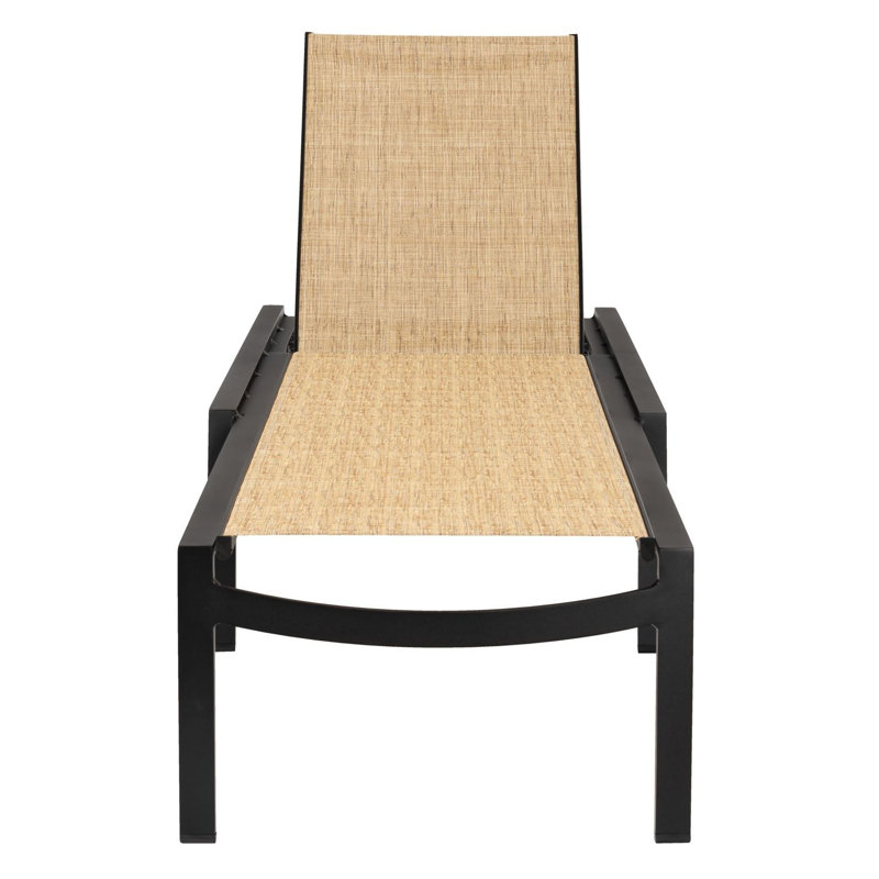 Adjustable Chaise Lounge Without Arms, Porcelain, Chestnut Brown