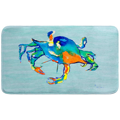 Tapis de bain orange crabe