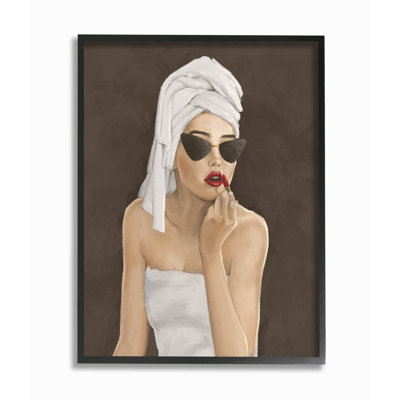 Créateur de mode, maquillage, maquillage, brun rouge