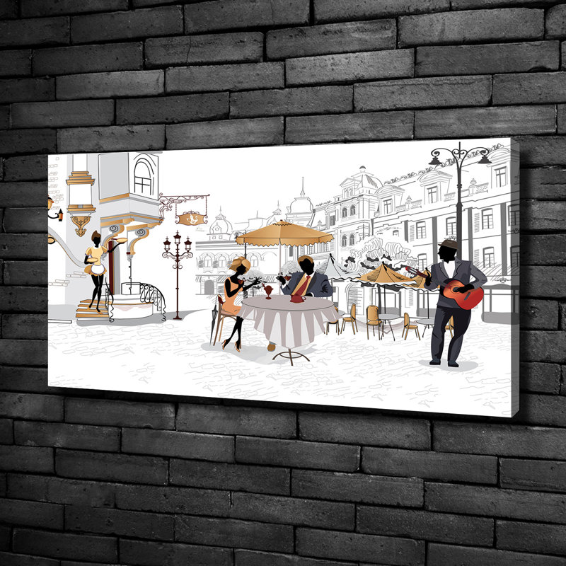 Cafã© - No Frame Print on Canvas