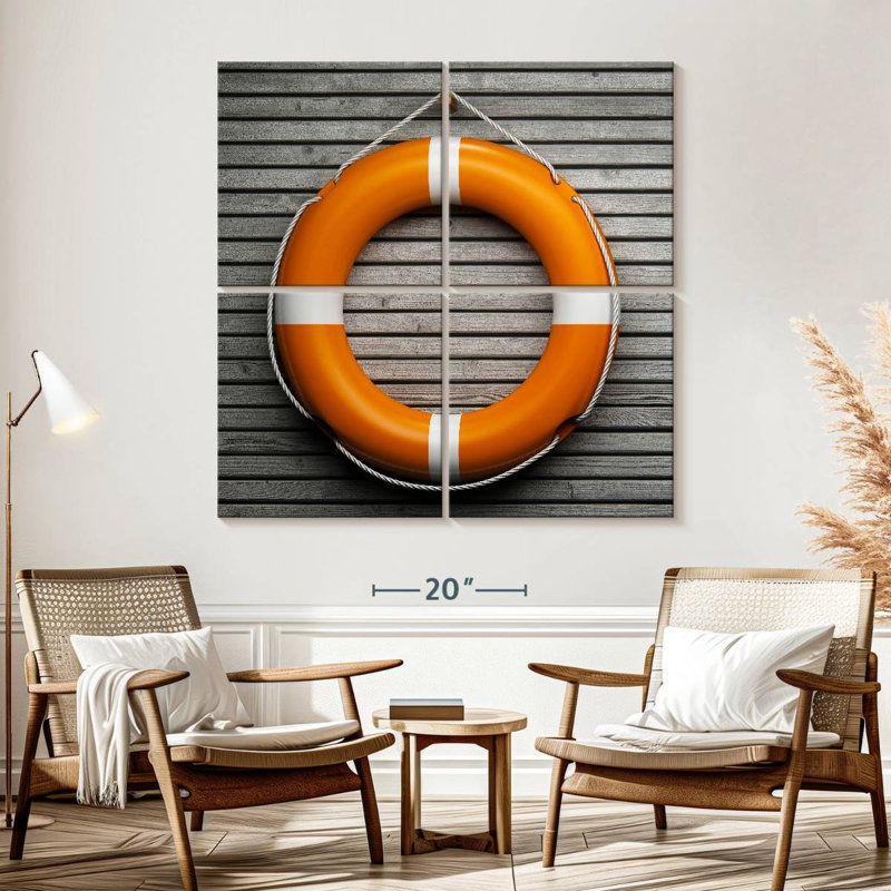Aletra Orange Life Ring, 57" H x 57" W