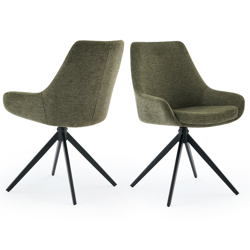 Upholstered Office Chair With High Backrest Task Chair For Office And Conference Rooms (set Of 2), Green