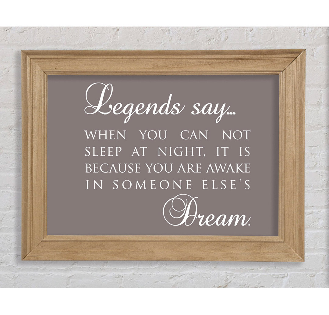 Nicasio Legends Say Dream Lilac Gerahmter Druck Wandkunst