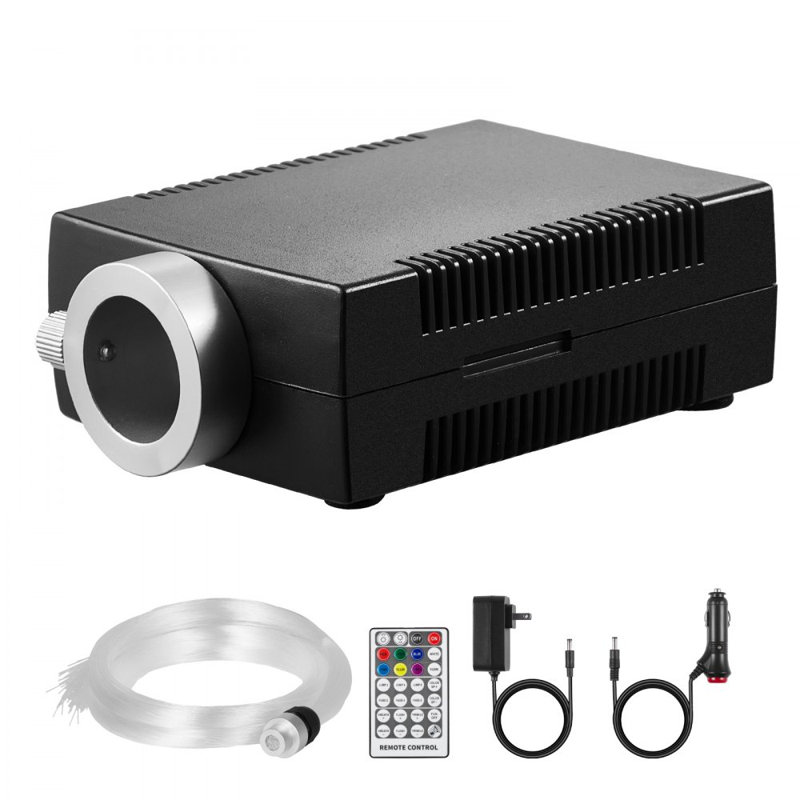 Starliner Headliner Kit, 150 pièces 0,03 po 6,5 pi, 16W plafonniers en fibre optique étoile pour voiture, application Bluetooth, télécommande, activé par le son, moteur d'éclairage RVBW, pour la décoration de la chambre à coucher