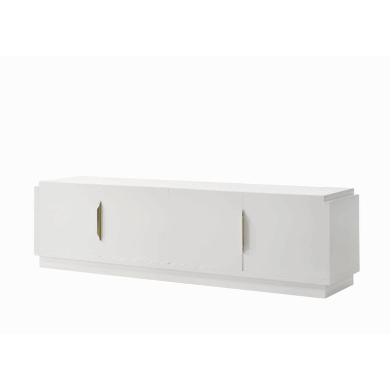 Carrington 70"W White 4-Door Tv Stand