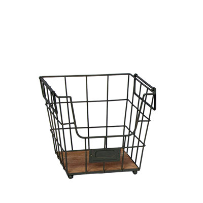 Milam Metal 9 in. Brown Wire Basket
