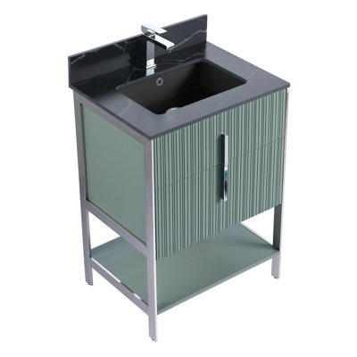 Meuble-lavabo moderne avec plateau en pierre Serenity