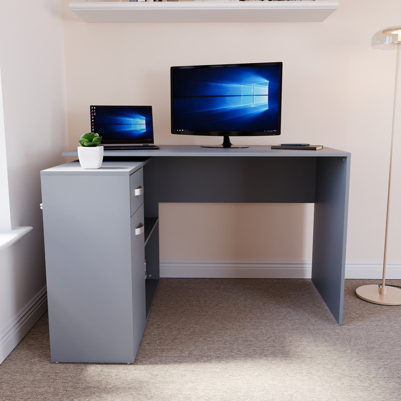 Muskoka L-Shaped Computer Desk, Grey