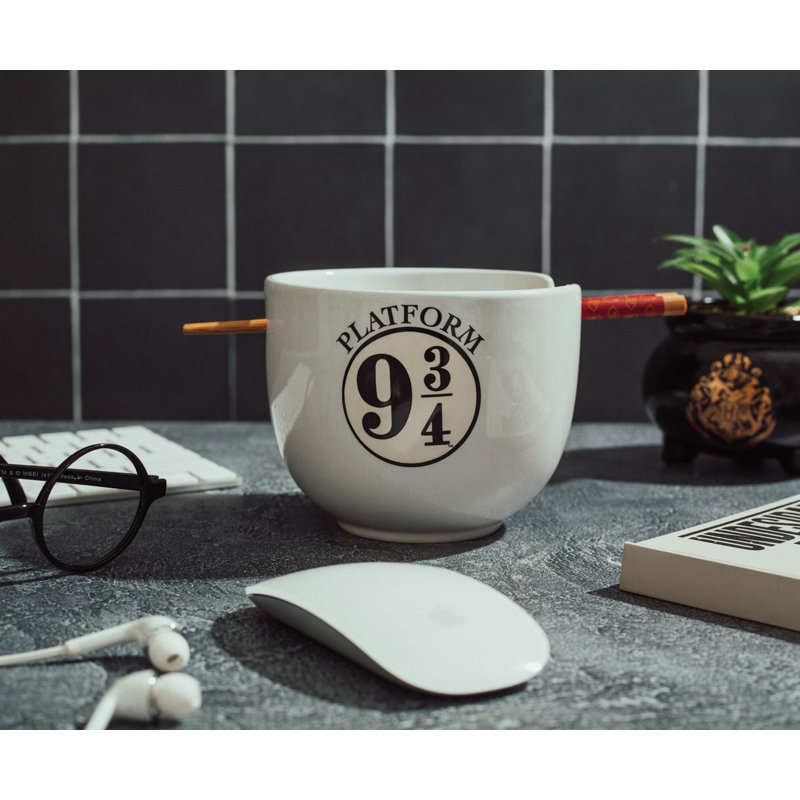 Service de table 9 3/4 Akim Harry Potter | Ensemble bol et baguettes 20 onces Ramen
