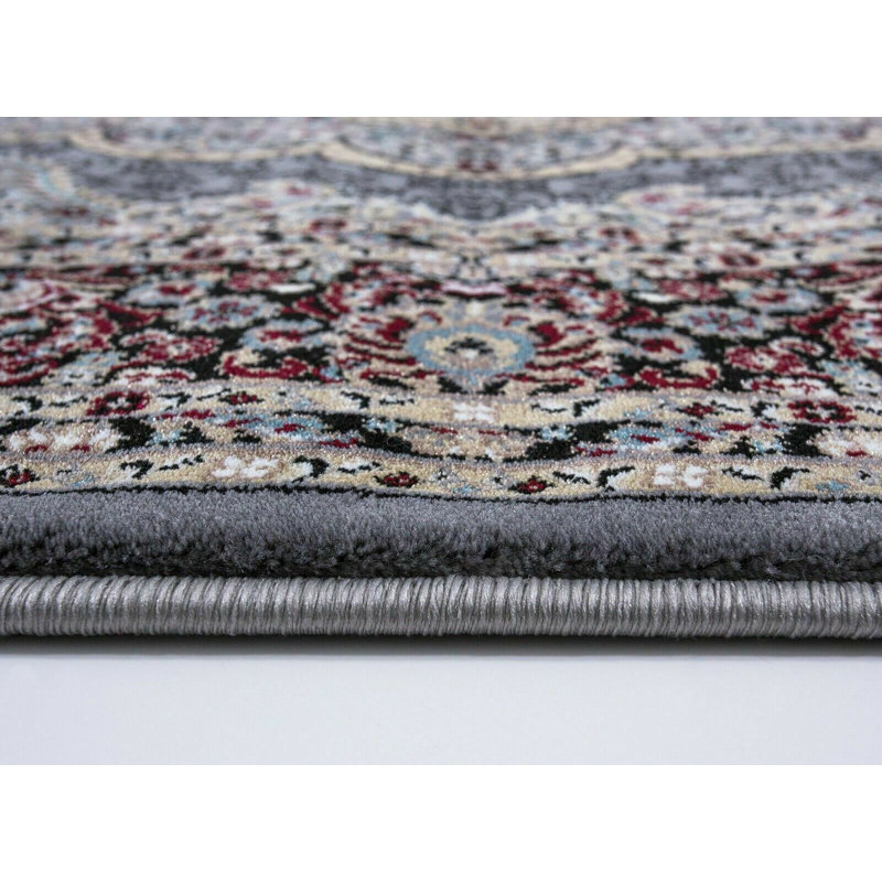 Modern Area Rug Oriental Style Rugs Bedroom Living Room Traditional Carpet Mats**Grey, Rectangle 60cm x 110cm