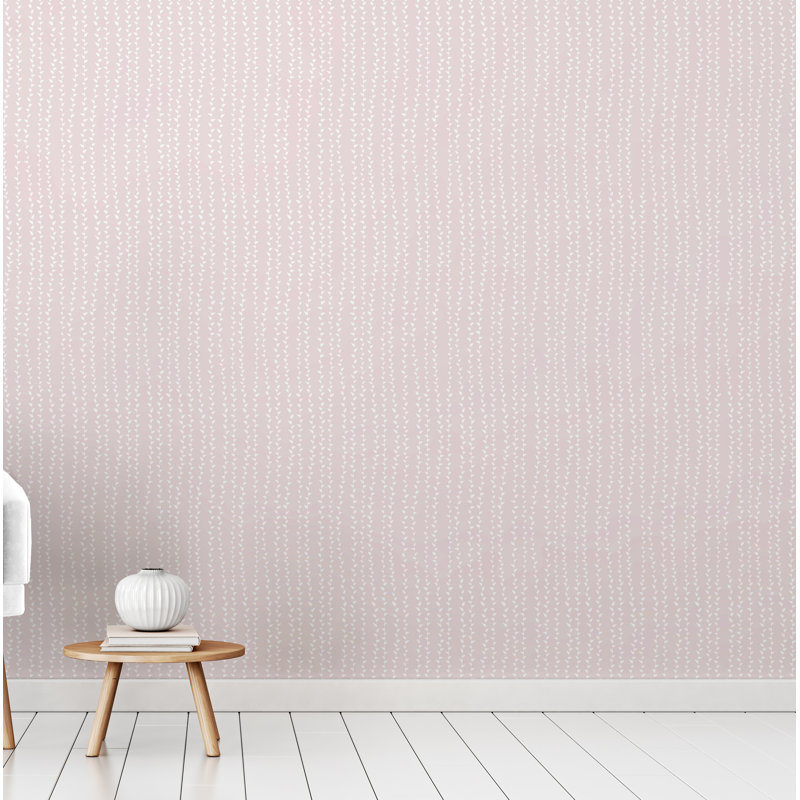 Panneau de papier peint Croswell, L 24 po x L 96 po, Rose