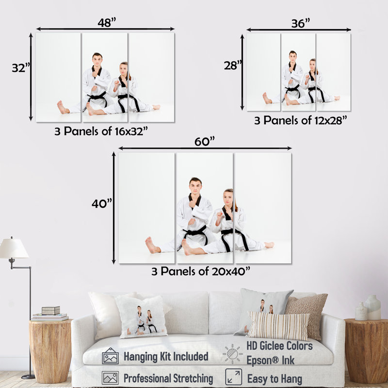 Karate Tweens Martial Arts - Martial Arts, art mural sur toile, H 28 po x l 36 po