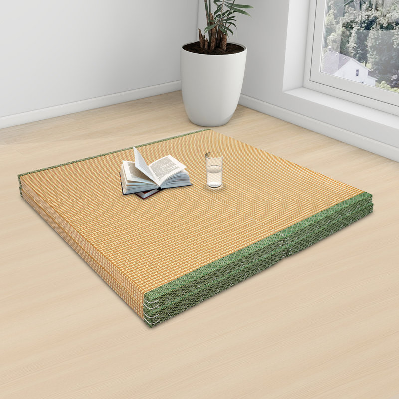 Modern Multi-Functional Foldable Tatami Floor Mattress Meditation Mat, Green