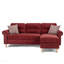 Ensemble de canapé modulaire réversible en polyfibre de couleur rouge Paparika-1876310670