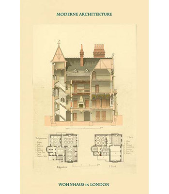 Home in London England par Burges - Impression de publicité