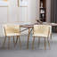 Ensemble de 2 chaises de salle à manger avec pieds dorés et structure moderne en métal doré-286576593