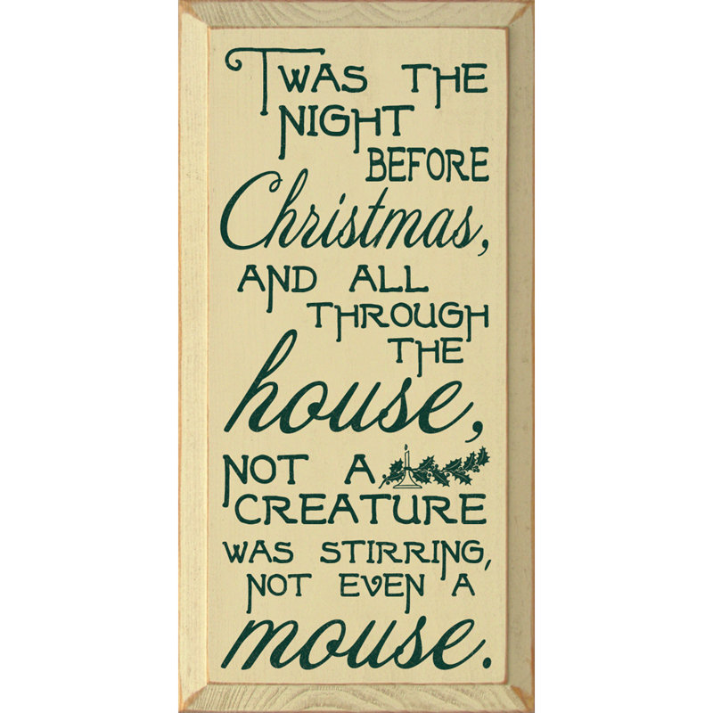 Art textuel twas la nuit avant le noël et tout au travers de la maison