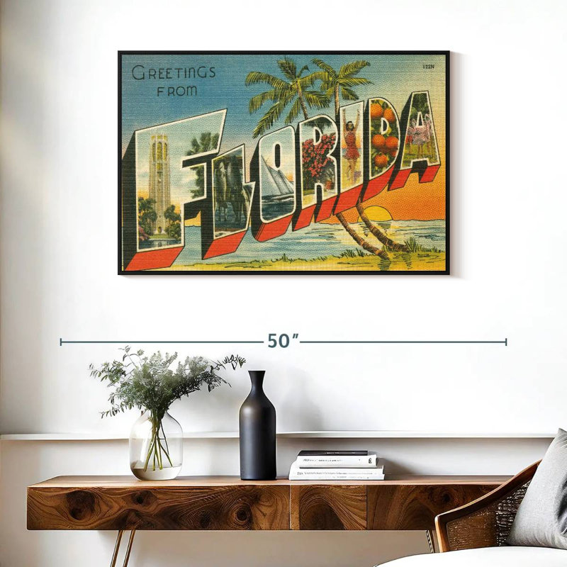 Kavia Greetings From Florida, 25" H x 37" W