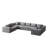 Liran Modular Corduroy Upholstered Sectional Sofa with Back Cushions-114863560