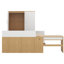 Lit plateforme double avec 6 tiroirs de rangement, lit de jour en bois avec bureau, draps et garde-robe-637217699
