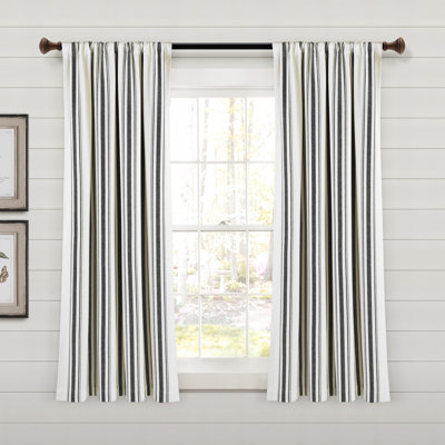 Cotton Blend Semi Sheer Curtain Pair
