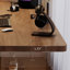Brun clair + bureaux rectangulaires en bois massif transparent + acrylique-108222367-108222366
