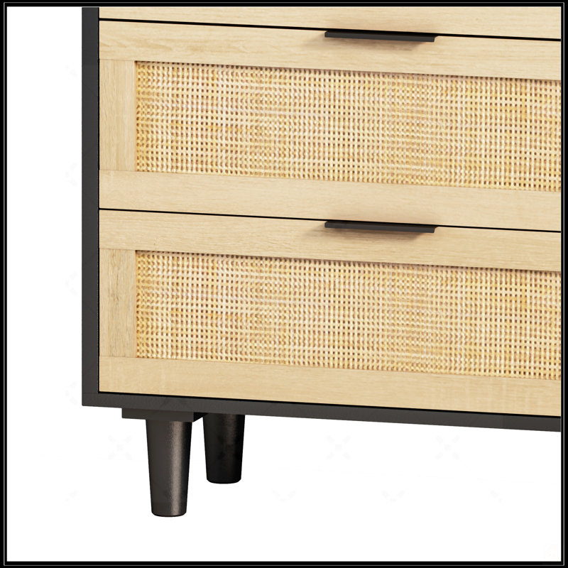 Armoire de rangement en rotin à 51 tiroirs 51,18 po