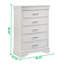 Commode moderne 5 tiroirs en bois blanc-539583364