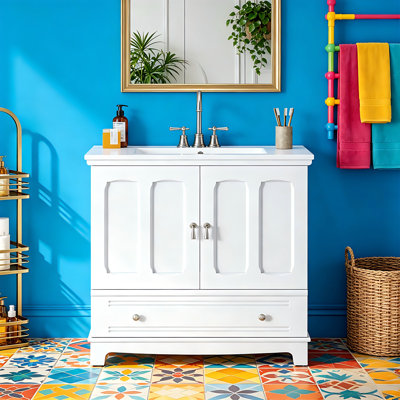 Meuble-lavabo 30 po avec lavabo en céramique