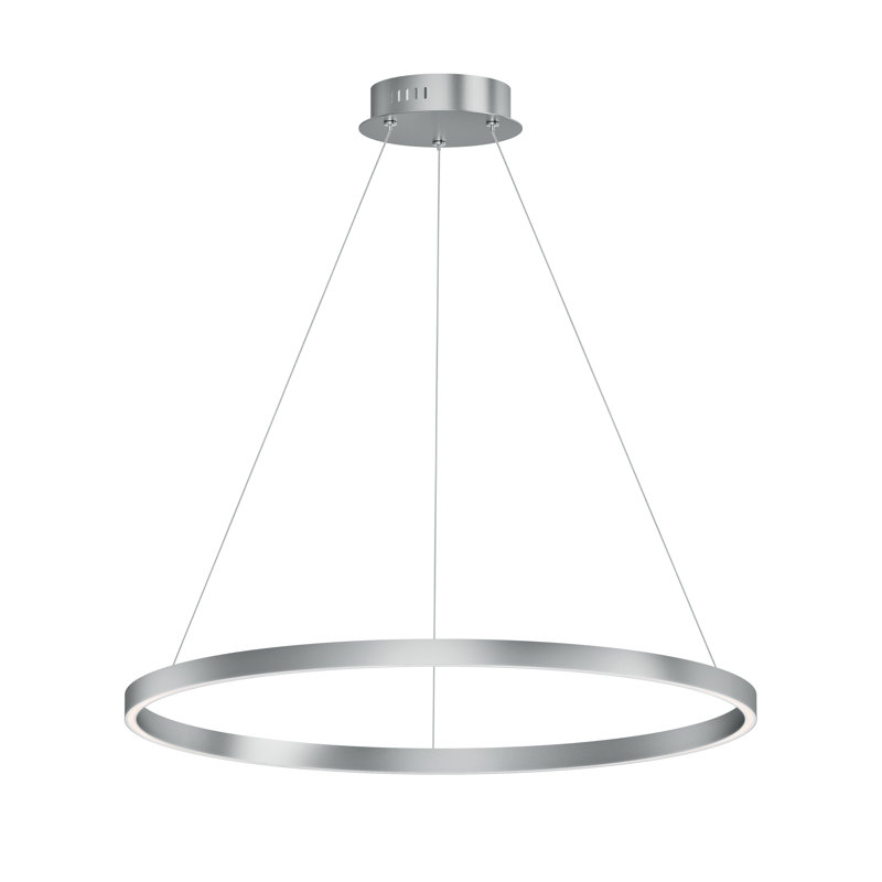 Groove 5CCT-Single Pendant, 10" H x 32" W x 32" D, Brushed Aluminum
