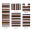 Ensemble de tapis de salle de bain 100% polyester à rayures lavables à la machine 5 pièces Griffie Collection-304383503