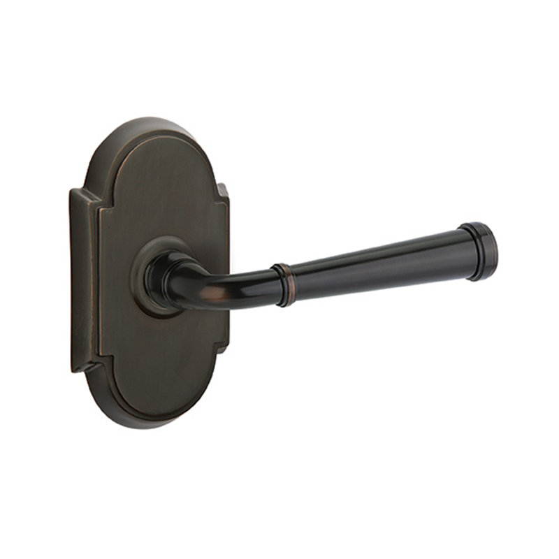 Poignée de porte avec rosette Merrimack, Bronze huilé, Gauche