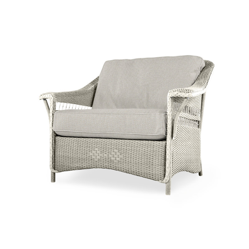 Nantucket Outdoor Lounge Chair, Sandberg Navy, Linen