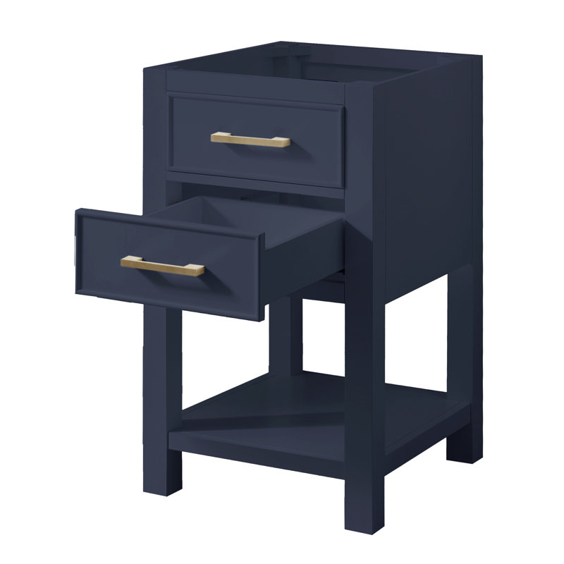 Brooks 24'' W Single Bathroom Vanity Base, Navy Blue