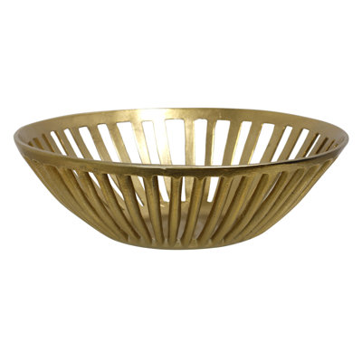 Openwork Arc Decorative Bowl - Gold