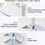 Table de table en verre moderne minimaliste de 35 pouces avec pieds en métal argenté galvanisé pour différentes explorations