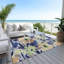 Tapis bleu marine intérieur / extérieur lavable à la machine Claudian ACN1484-109534481