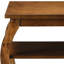 Table d'appoint à finition noyer avec 2 tablettes - Pieds carrés fonctionnels