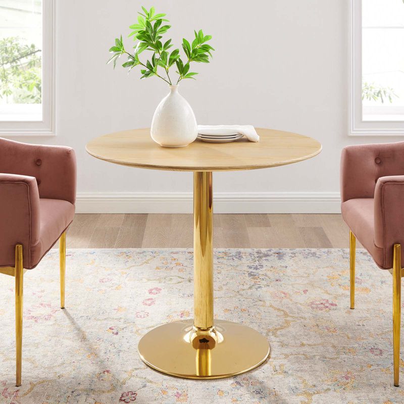 Modway Verne Dining Table, 28" W x 28" L, Natural