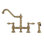Hailey Vintage III Plus Bridge Faucet with Long Traditional Swivel Spout Lever Handles and Solid Side Spray