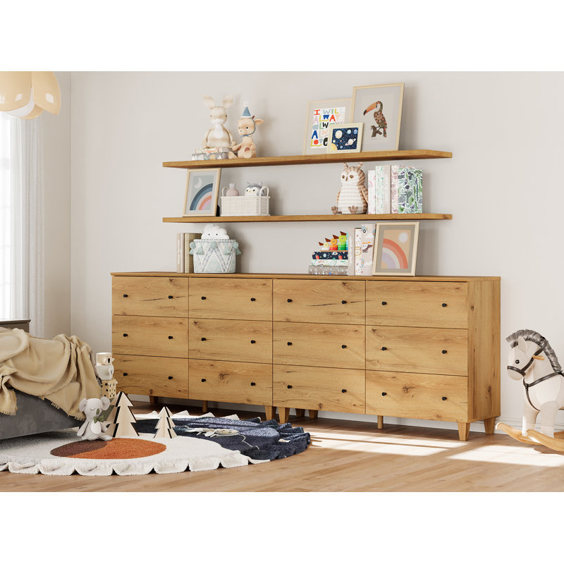 94.4 " W 12 - Drawer Dresser, Brown