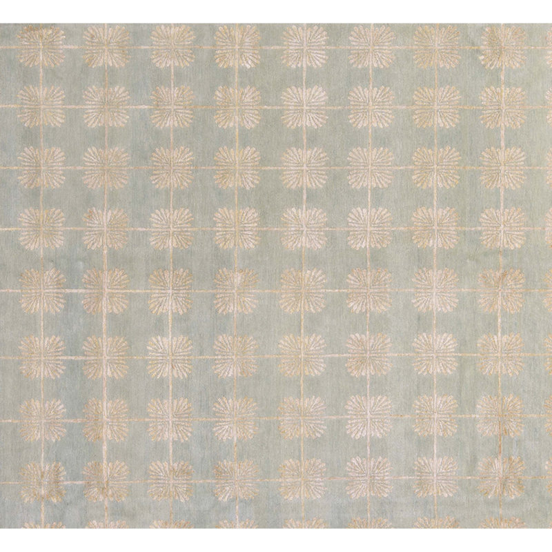 Windsom Geometric Area Rug in Light Green, Rectangle 9'2" x 11'11"