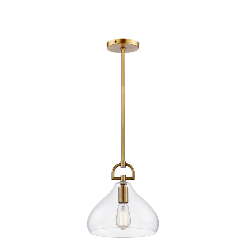 Luminaire suspendu en métal Blake, doré