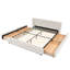 Structure de lit tapissier grand format avec tissu épais, cadre de lit rembourré confortable, tissu chenille, avec tête de lit et base de lit solide. Avec tiroir de rangement - beige (86 po x 68,5 po x 67 po)-1236507365-1236507352