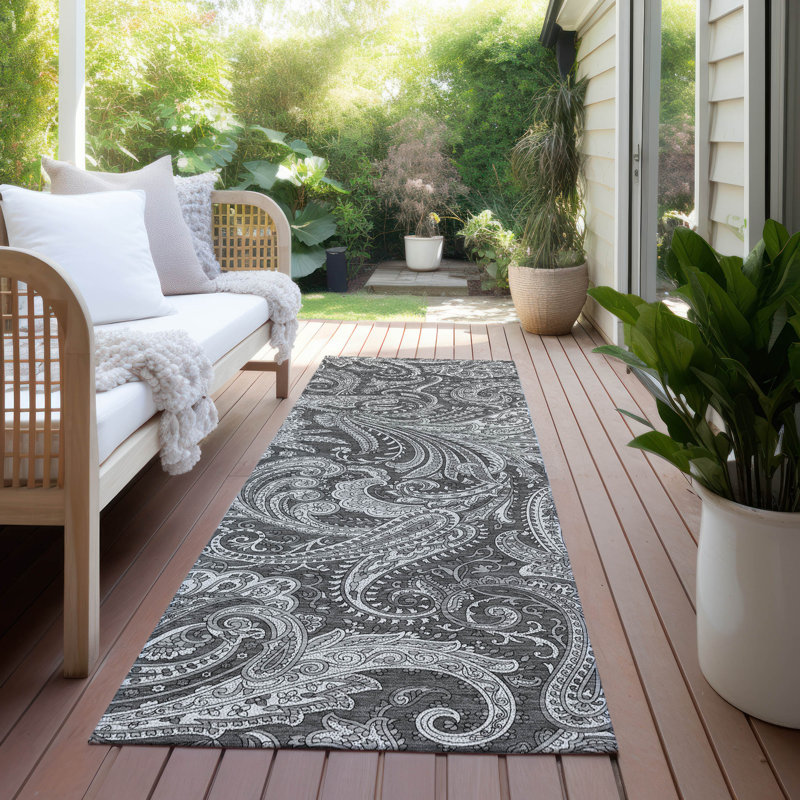 Fareham Washable Paisley Indoor / Outdoor Rug, Runner 2'3" x 7'6"