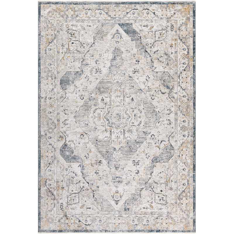 Tapis oriental gris / denim Fleener, Rectangle 2 pi x 3 pi