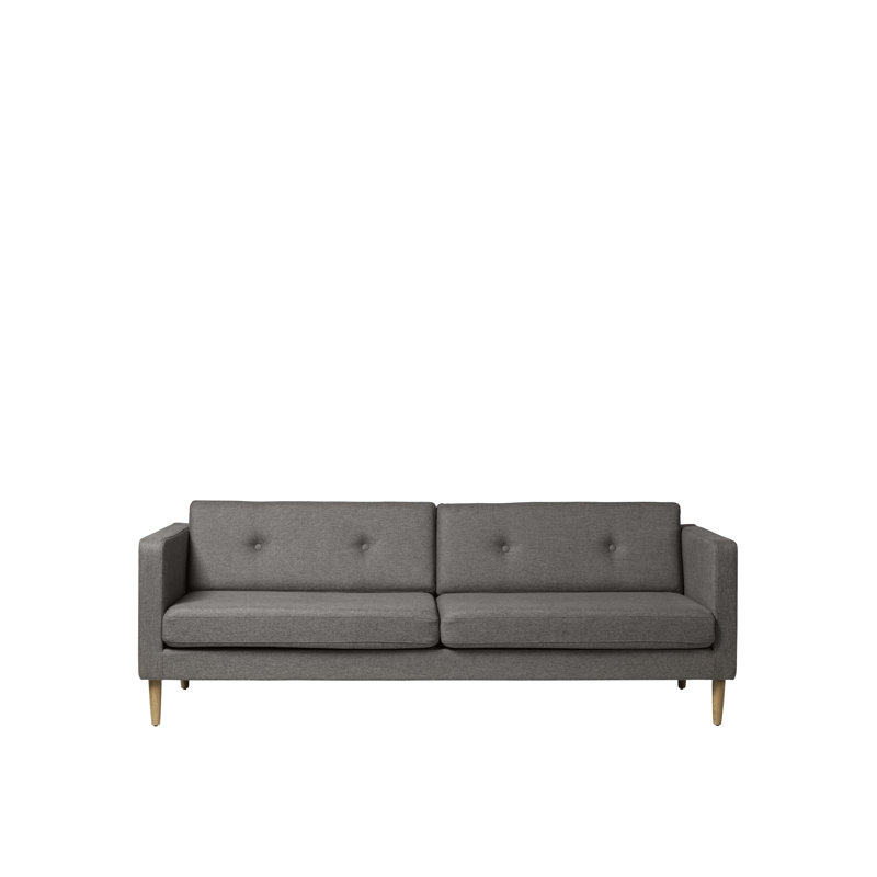 Firhoj Tufted Sofa, 32.28" H x 89.76" W x 34.65" D, Gray Wool