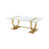 Plateau blanc / base or