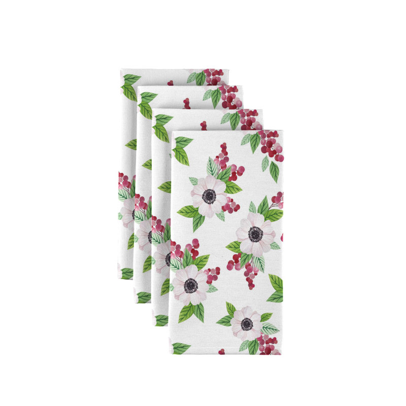 Humble Brag Polyester Floral Square Napkin